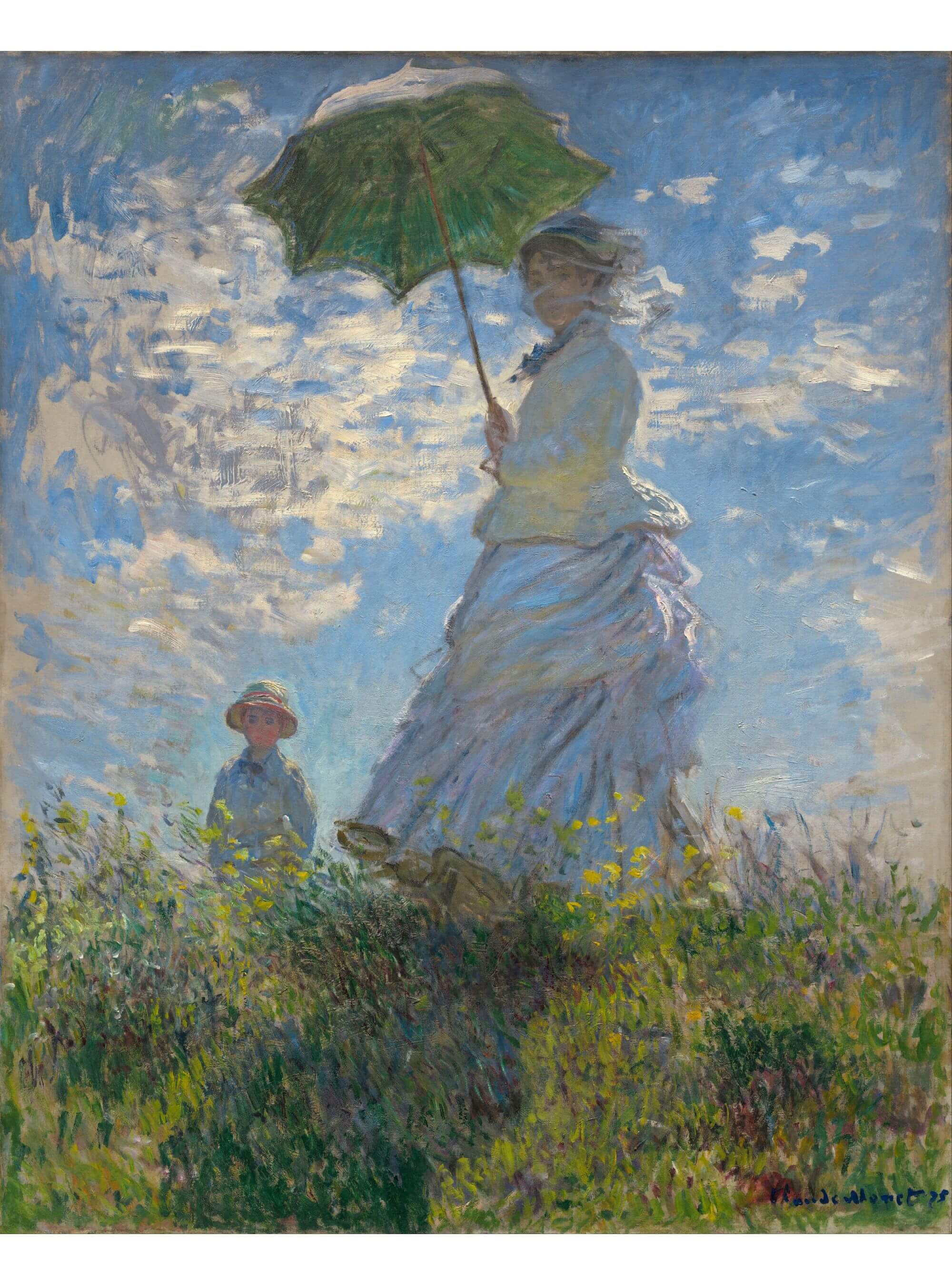Frau mit Sonnenschirm