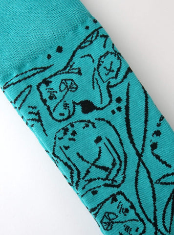 Statuette d'Hippopotame Debout – Turquoise